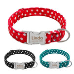 Load image into Gallery viewer, Personalised Dog Collar with Laser Engraved Buckle - The Polka-Dot Collection