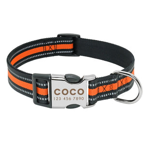 Personalised Dog Collar with Laser Engraved Buckle - The Reflective Collection